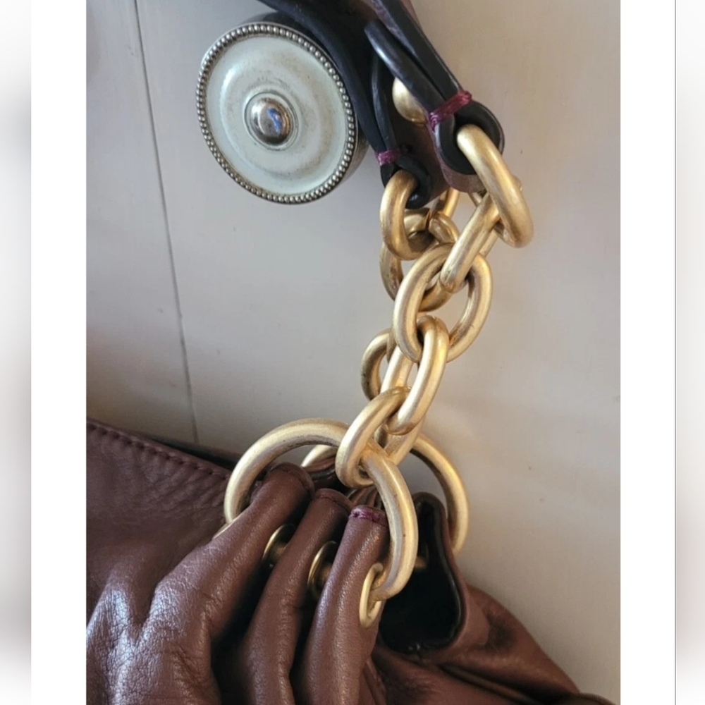 Juicy Couture Brown Leather Shoulder Date Night Small Bag - Picture 4 of 15